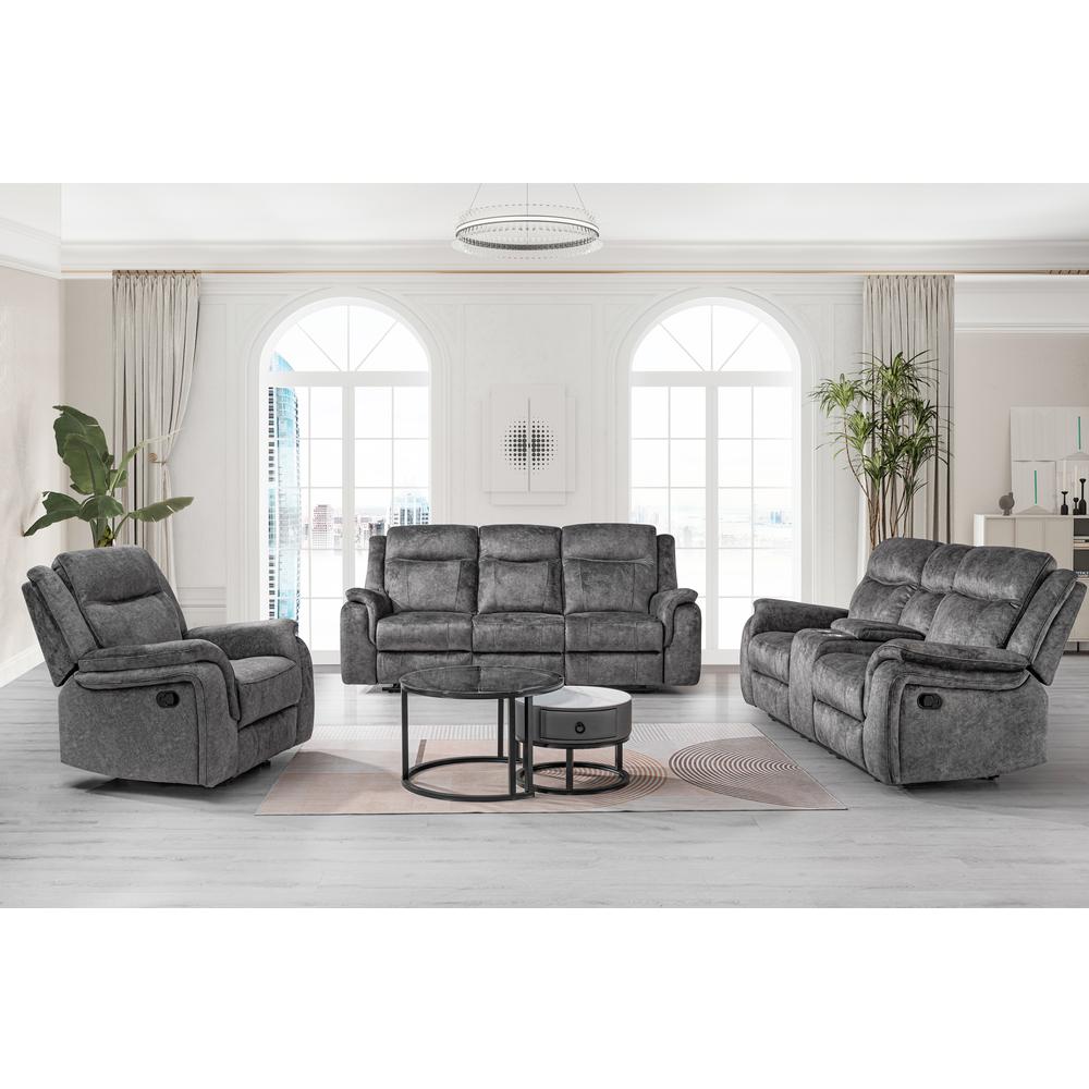 Park City  Sofa W/Dual Recliner-Slate. Picture 8