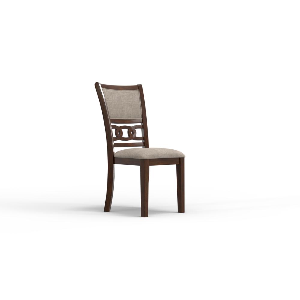 Gia 3-Piece 42" Wood Round Dining Set with 2 Chairs in Cherry. Picture 5