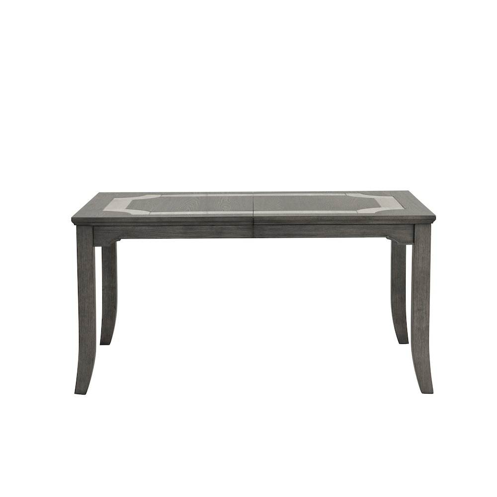 New Classic Furniture Lisbon 7-Piece Wood Rectangle Dining Set in Gray. Picture 5