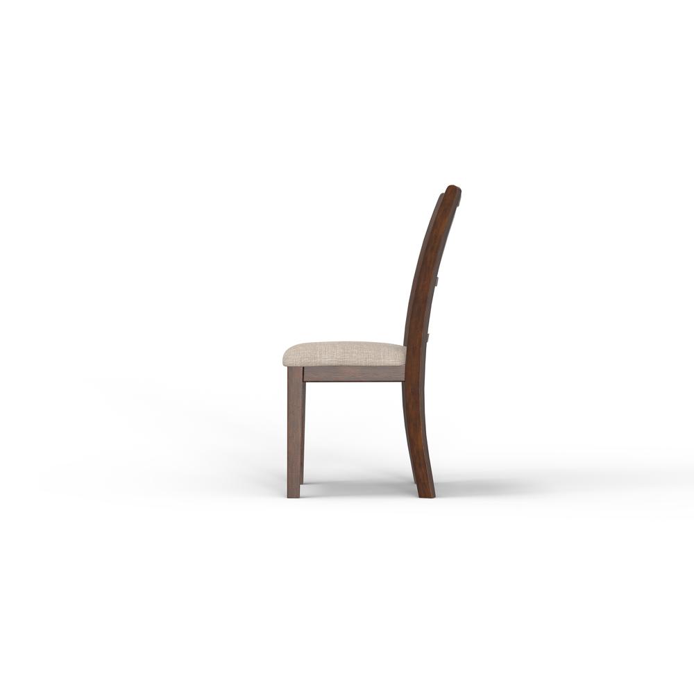 Gia 3-Piece 42" Wood Round Dining Set with 2 Chairs in Cherry. Picture 7