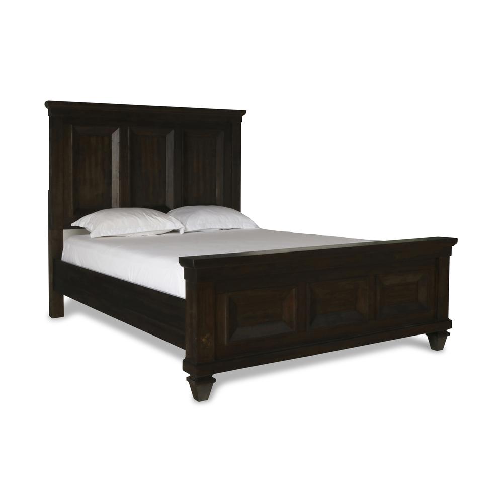 Furniture Sevilla Contemporary Wood Queen Bed in Walnut. Picture 1