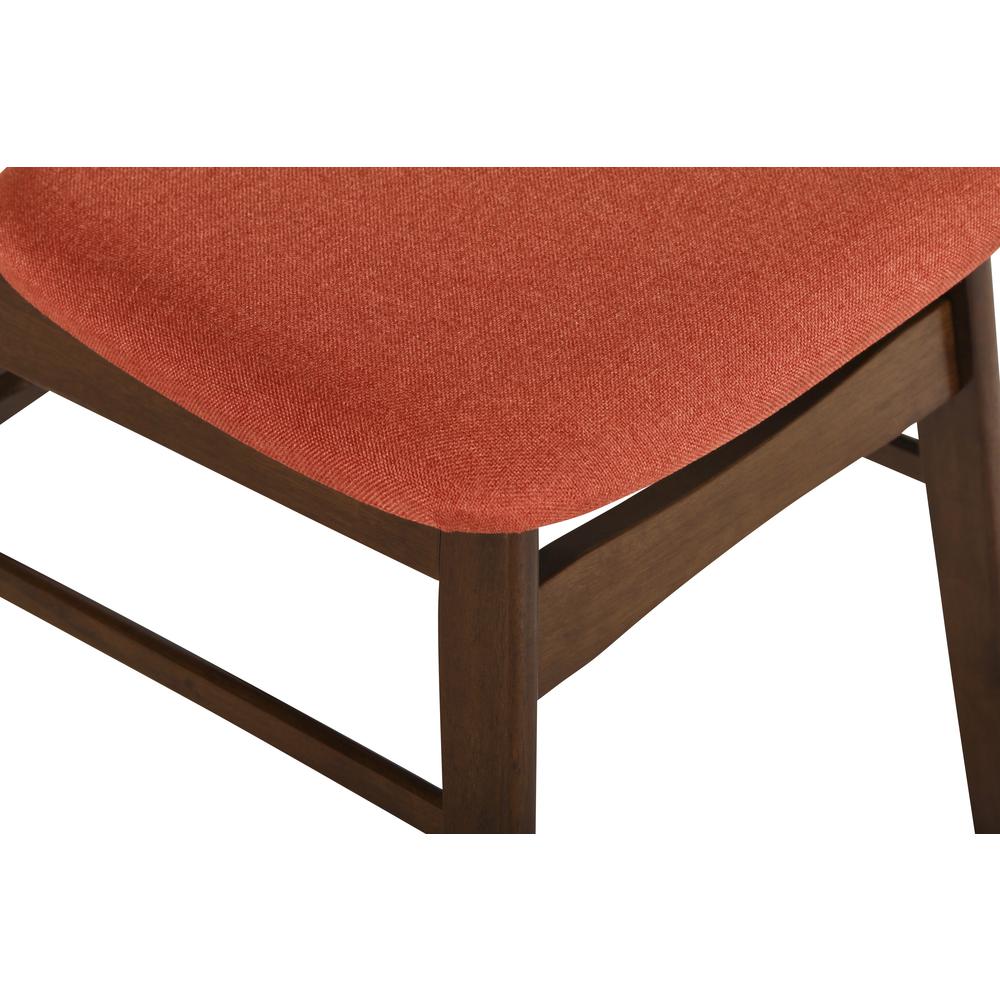 Furniture Morocco Dining Chair with Cushion- Set of 2- Orange. Picture 6