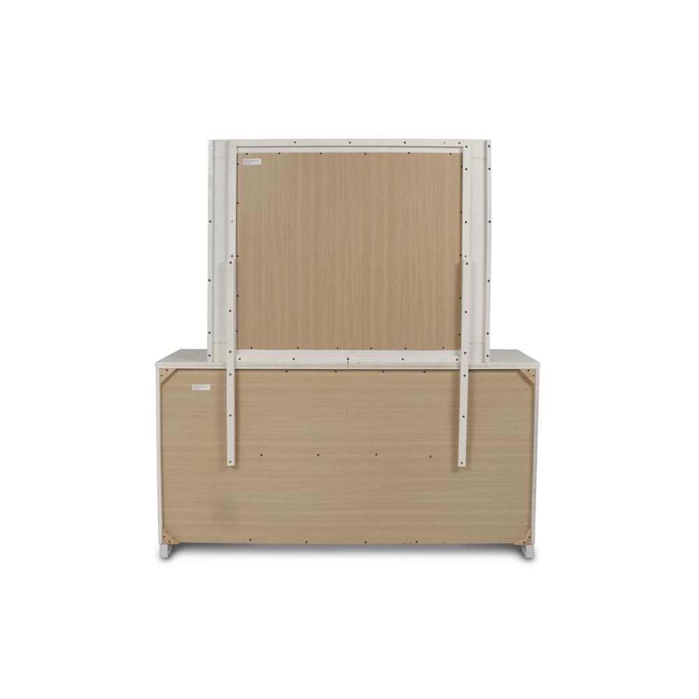 Furniture Sapphire Wood 6-Drawer Dresser in White. Picture 6