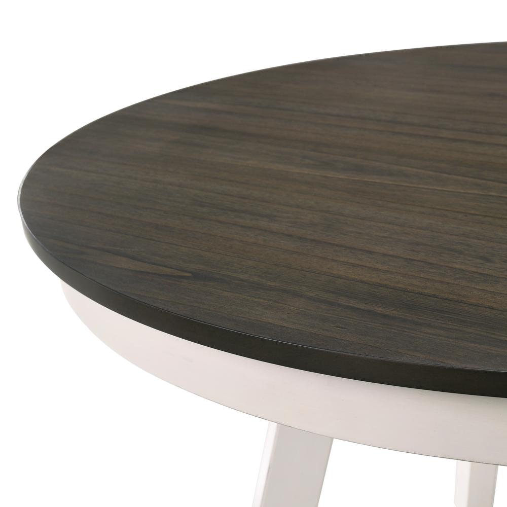 Maisie Round Table-White/Brown. Picture 3