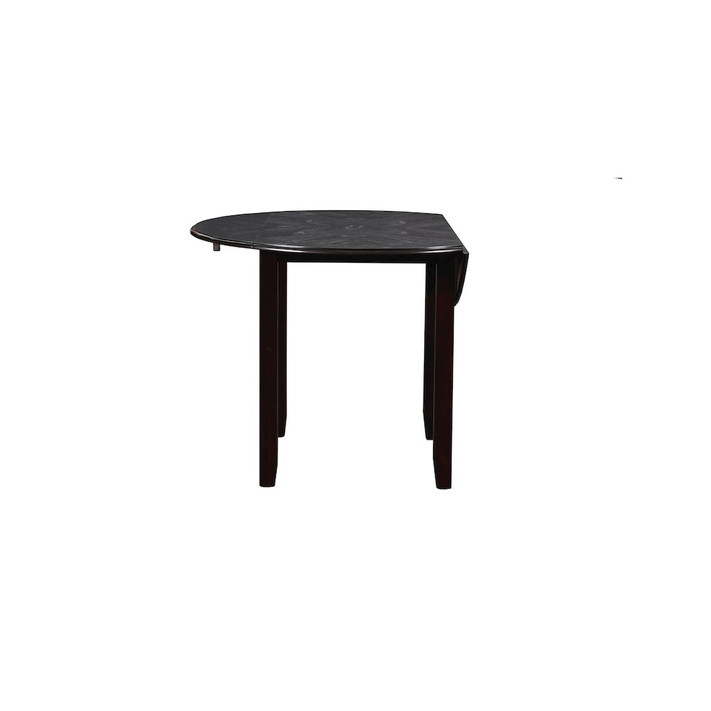 Gia 3-Piece 42" Wood Drop Leaf Dining Set, Ebony. Picture 7
