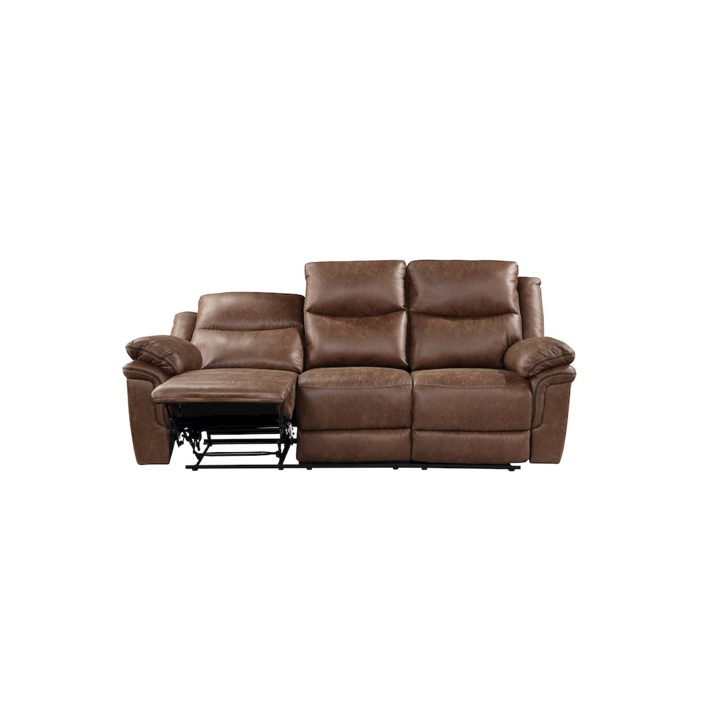 Ryland 2-Piece Fabric Upholstered Manual Sofa And Loveseat Set, Brown. Picture 6