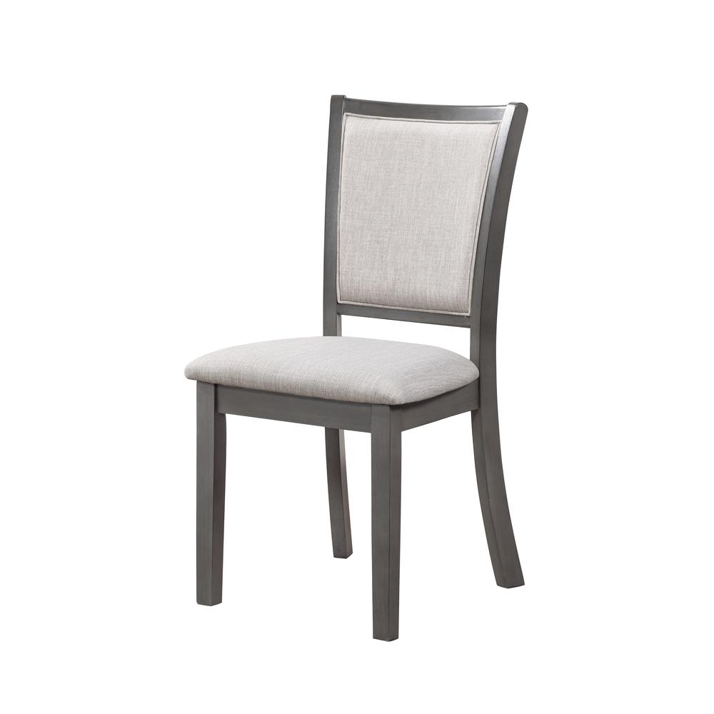 Furniture Amy 5-Piece Contemporary Wood Dining Set in Gray. Picture 7