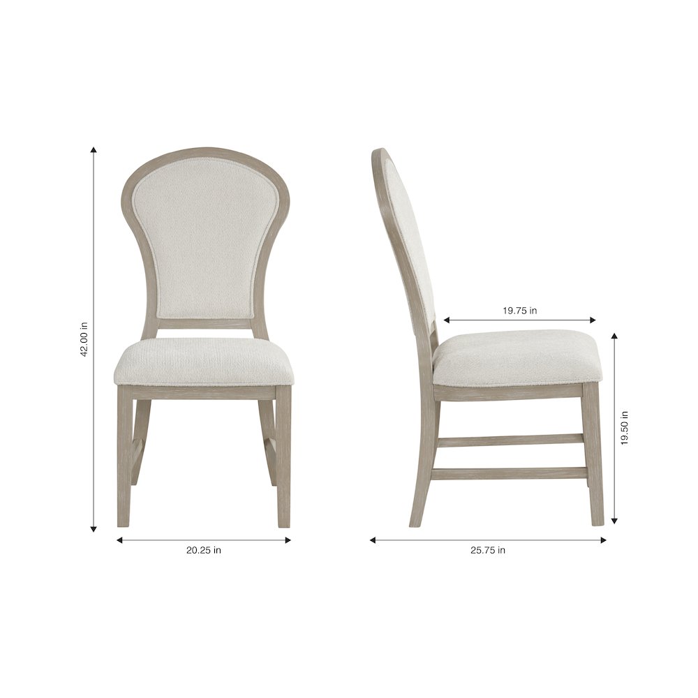 Gwendolyn Wood Dining Side Chair in Taupe (Set of 2). Picture 8