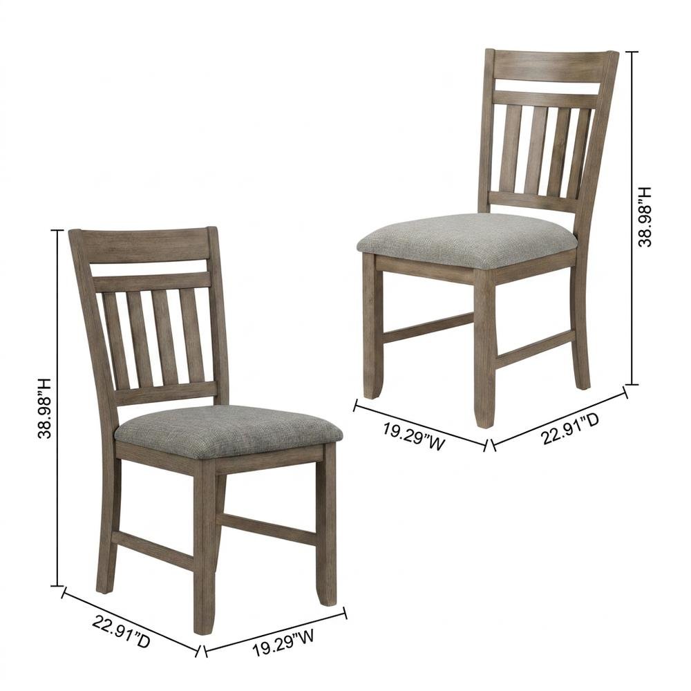 Solid Wood Dining Chairs, 300 lb Capacity, Walnut, Set of 4. Picture 5