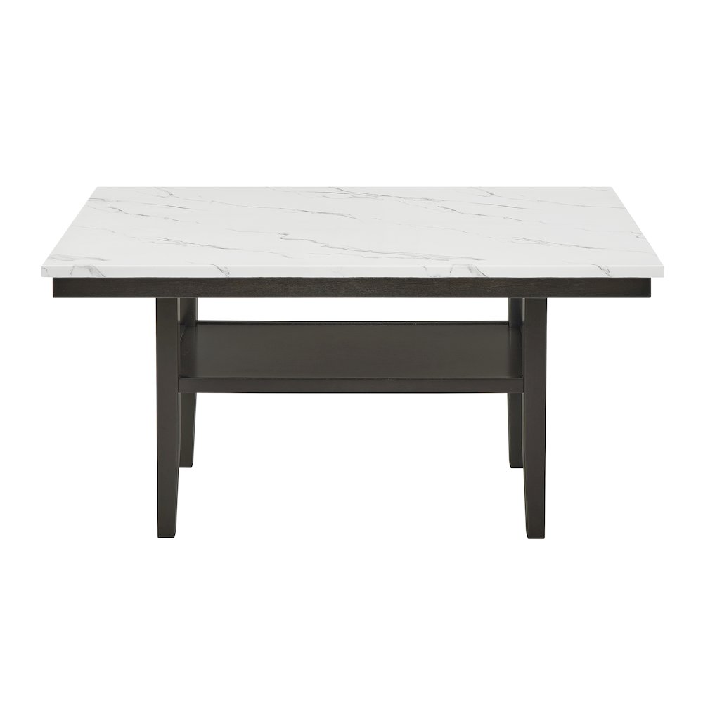 Carissa 7-Piece Wood Rectangle Dining Set in Stone. Picture 4