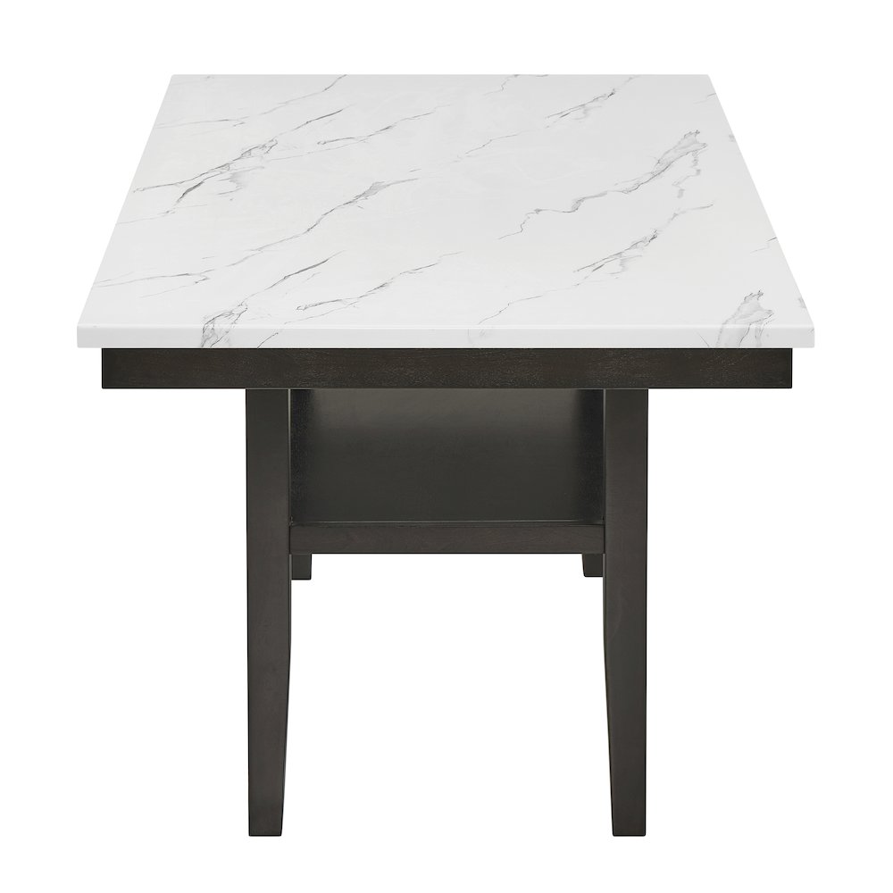Carissa 7-Piece Wood Rectangle Dining Set in Stone. Picture 5