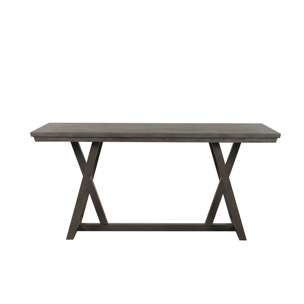 High Line 7-Pc Wood Rectangular Counter Table Set,White. Picture 3