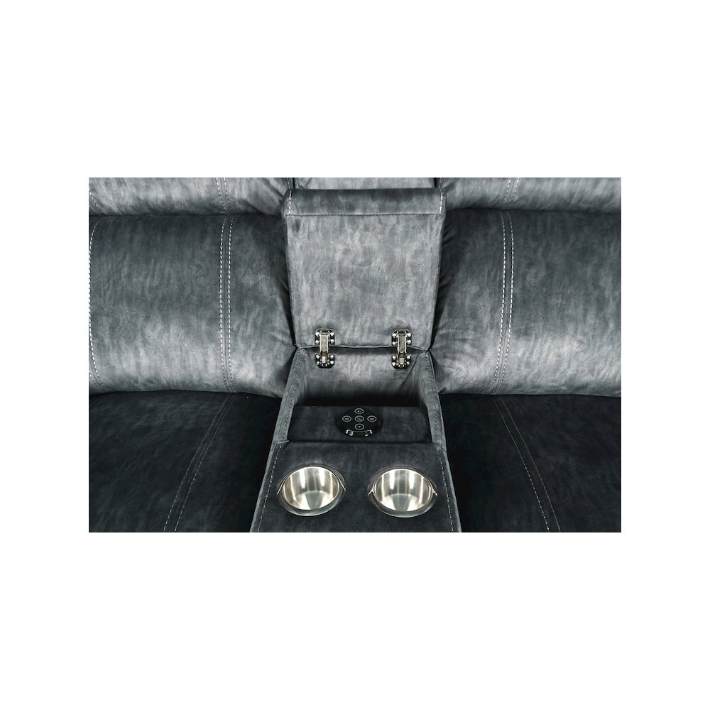 Furniture Tango Polyester Console Loveseat  Speaker in Shadow Gray. Picture 8