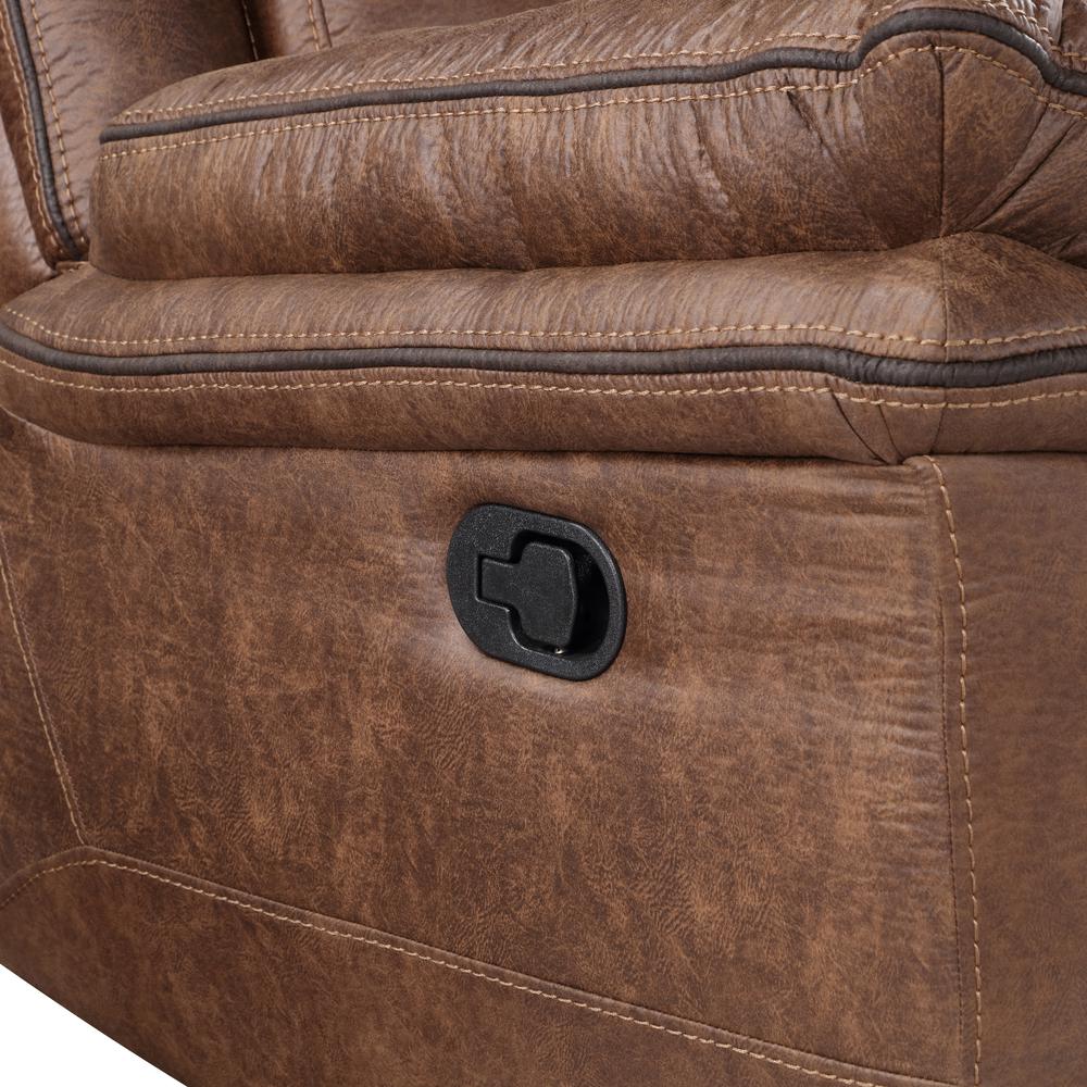 Ryland Glider Recliner- Brown. Picture 7