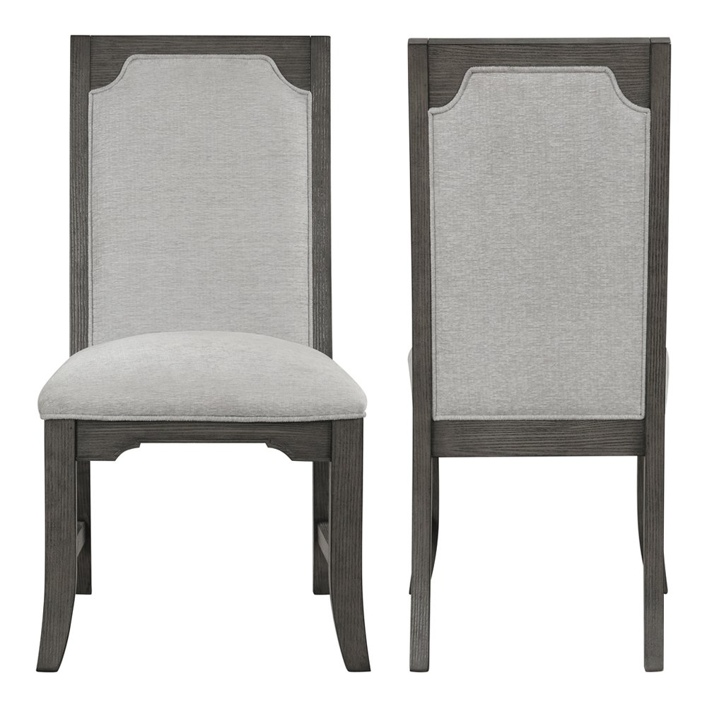 New Classic Furniture Lisbon Wood Dining Side Chair in Gray (Set of 2). Picture 1