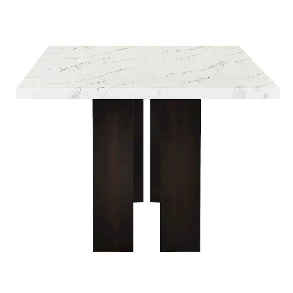 Faust 7-Piece Wood Adjustable Dining Table Set in Gray. Picture 8
