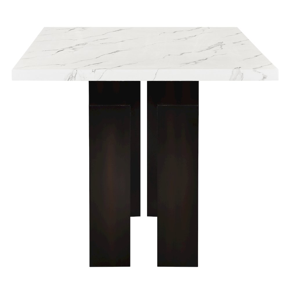 Faust 7-Piece Wood Adjustable Dining Table Set in Gray. Picture 5