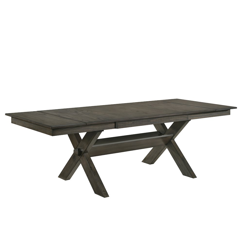 Gulliver Wood Rectangle Dining Table in Brown. Picture 1
