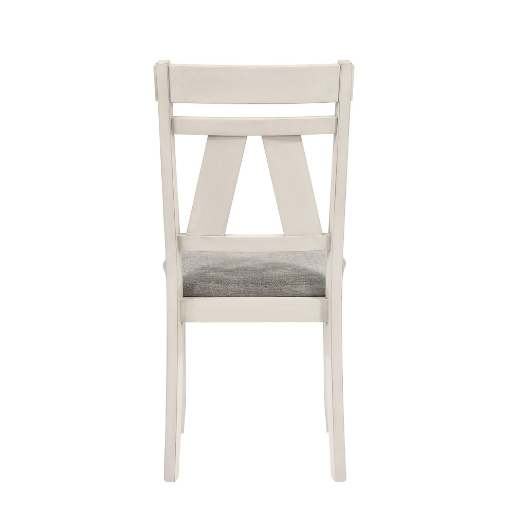 Maisie 6-Piece Wood Dining Set with Bench in White/Brown. Picture 7