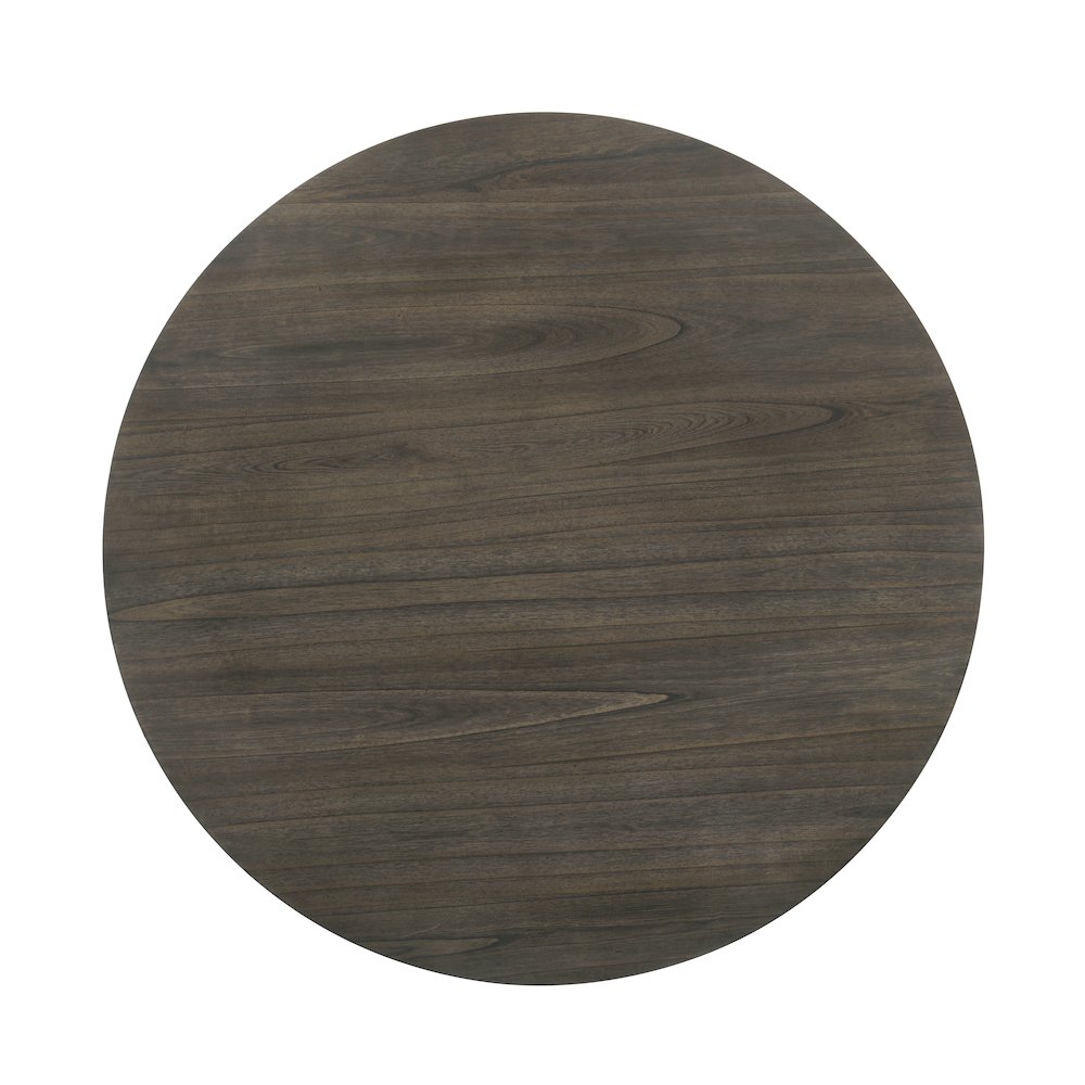 Maisie 5-Piece Round Wood Dining Table Set in White/Brown. Picture 5