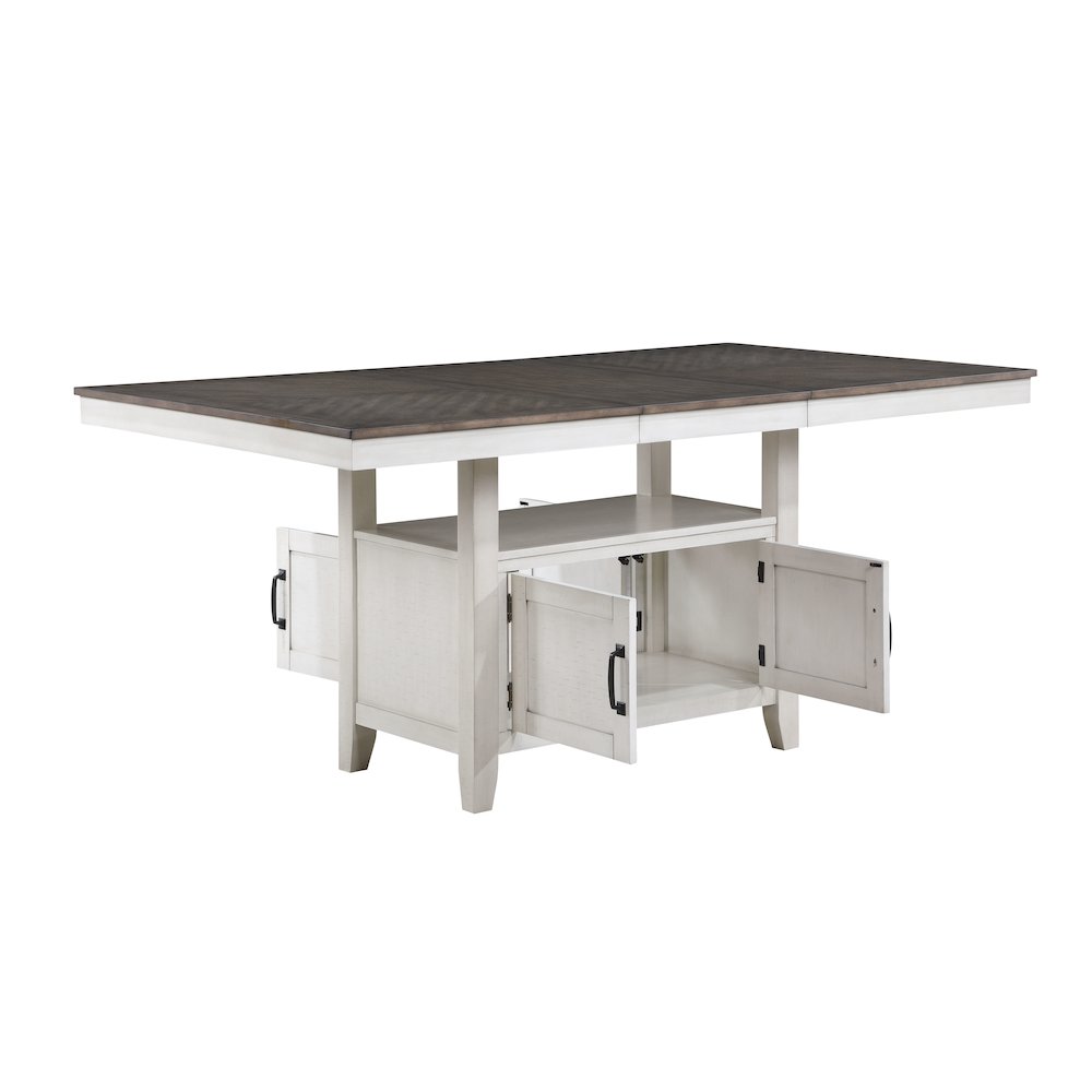 Richland Wood Dining Table in Stonewash Gray. Picture 6