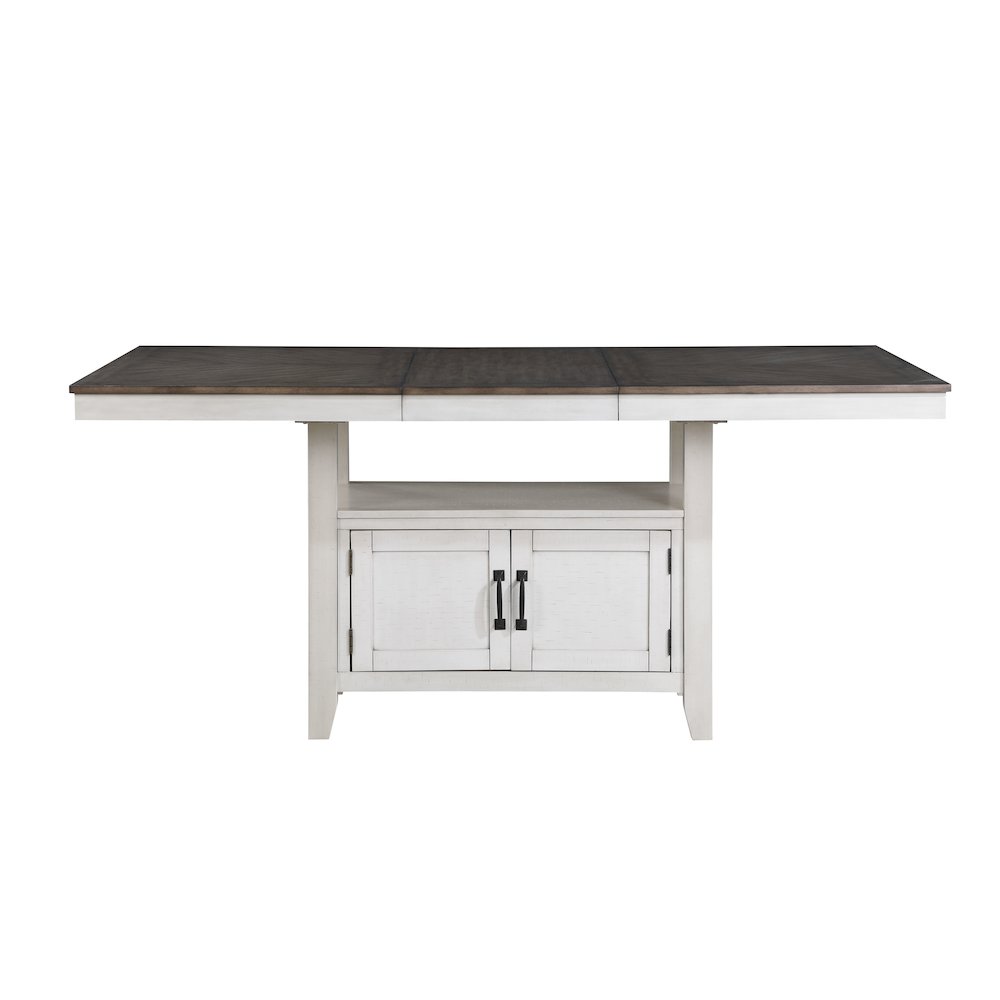 Richland Wood Dining Table in Stonewash Gray. Picture 3