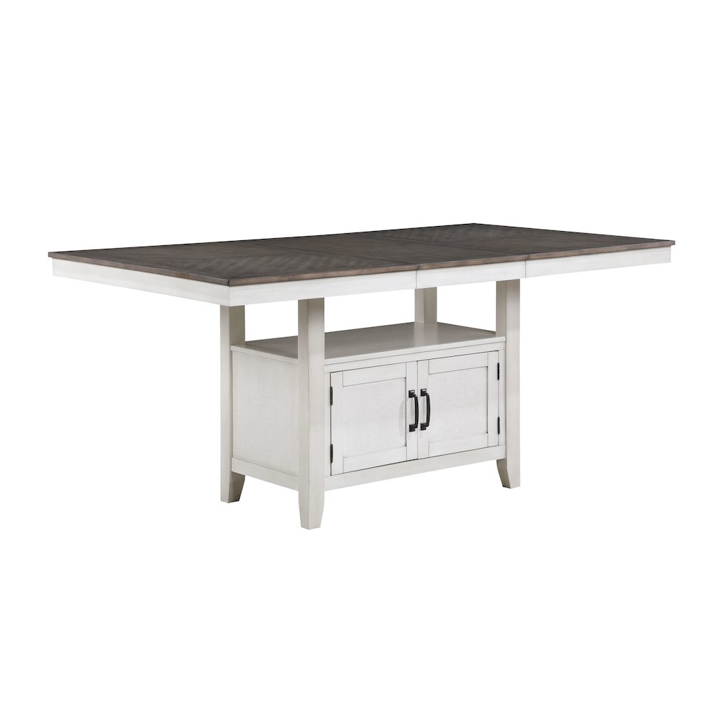 Richland Wood Dining Table in Stonewash Gray. Picture 1