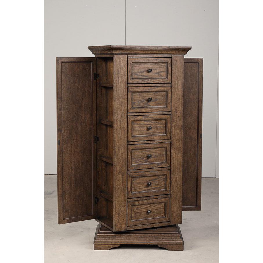 Furniture Mar Vista Solid Wood Swivel Lingerie Chest in Walnut. Picture 3
