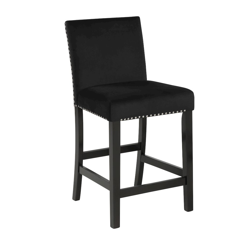 Celeste 5-Piece Wood Round Counter Dining Set in Black. Picture 8