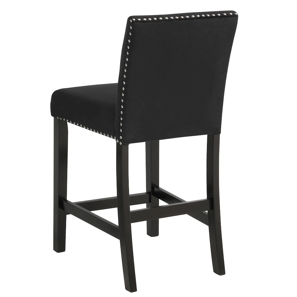 Celeste 5-Piece Wood Round Counter Dining Set in Black. Picture 11