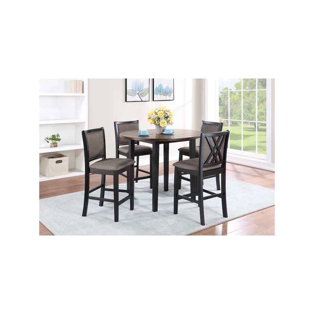 Potomac Dining Bench-Brown/Black. Picture 5