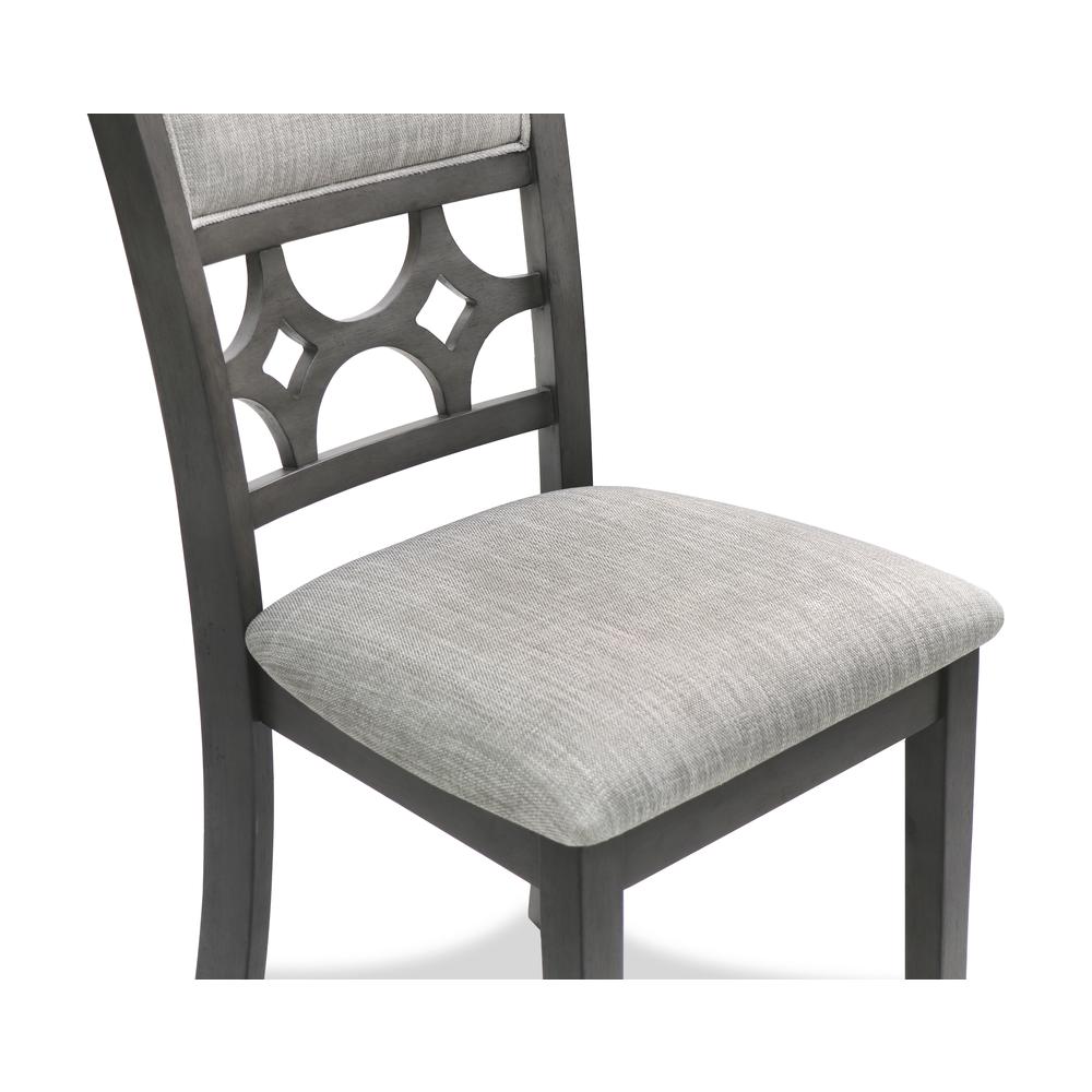 Furniture Mitchell 5-Piece Transitional Wood Dining Set in Gray. Picture 2