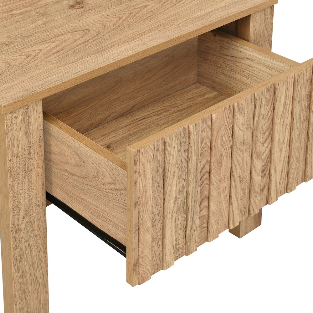 Thayer Wood 1-Drawer End Table in Natural/Beige. Picture 9