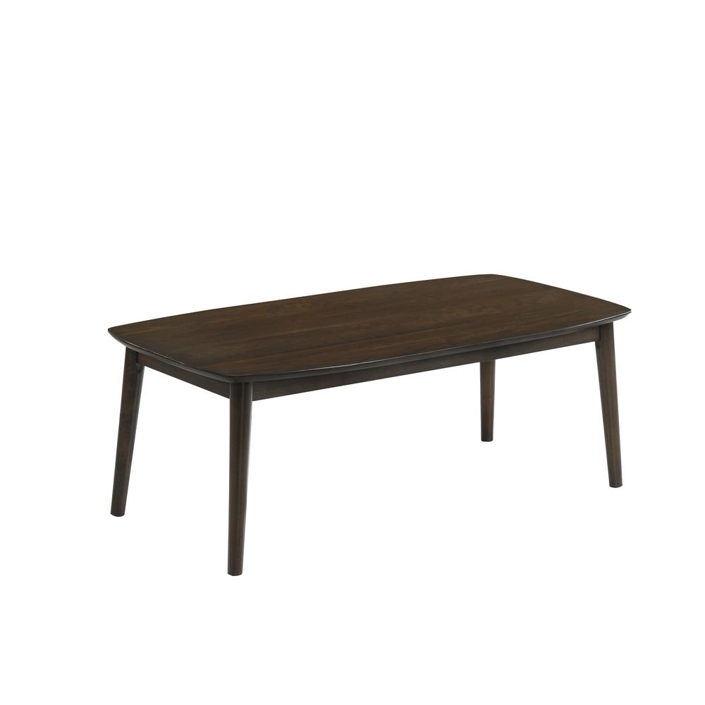 Felix 3-Piece Wood Coffee Table Set with 2 End Tables in Dark Walnut. Picture 2