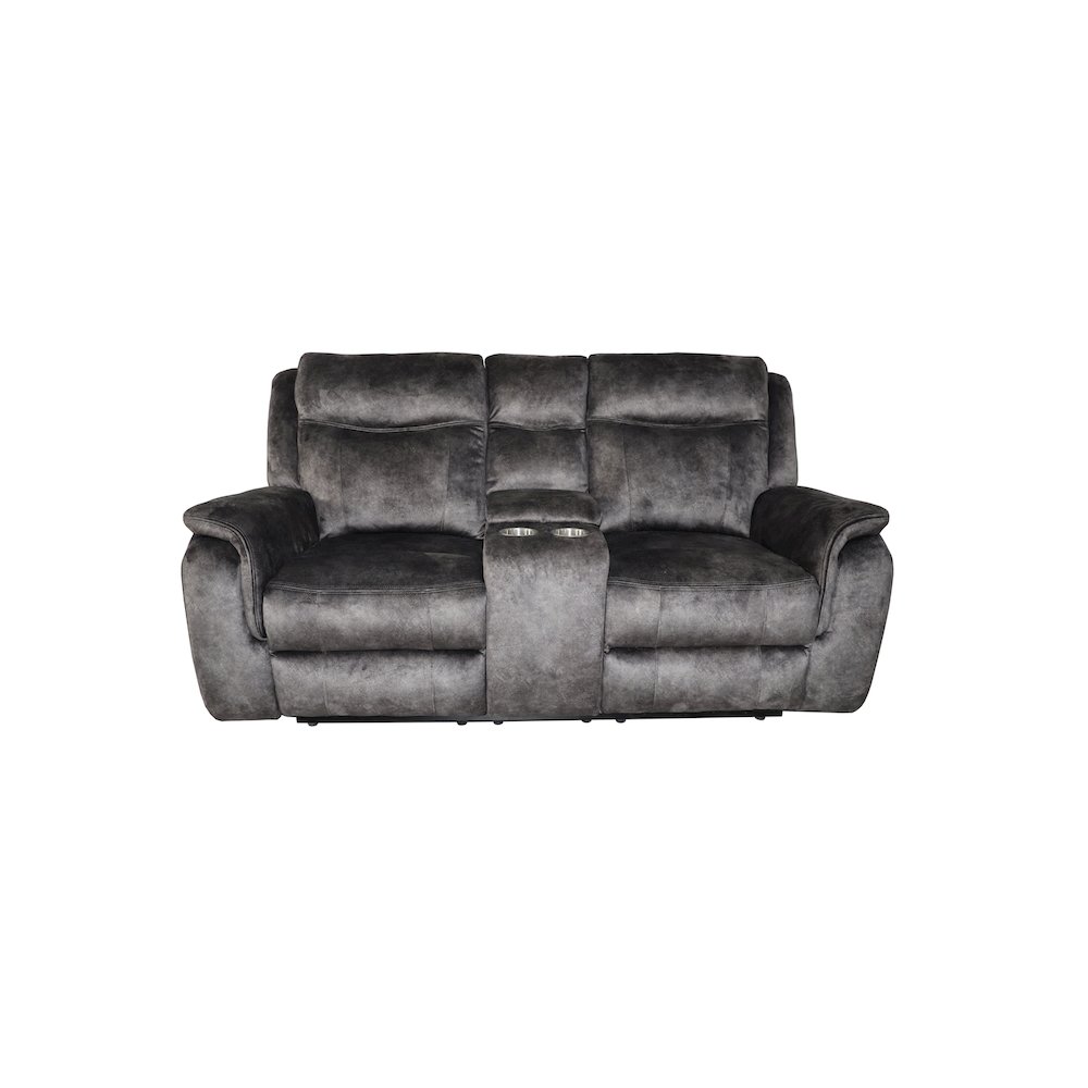 Park City 2-Piece Fabric Power Living Room Set, Slate. Picture 3