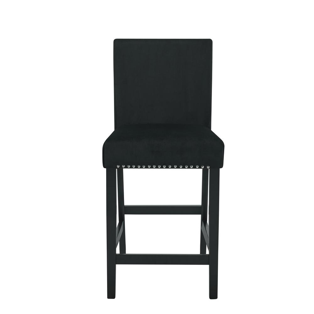 Furniture Celeste 5-Piece Faux Marble & Wood Counter Set in Black. Picture 10