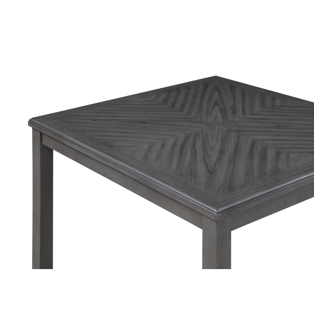 Furniture Gia 5-Piece Transitional Wood Counter Set in Gray. Picture 8