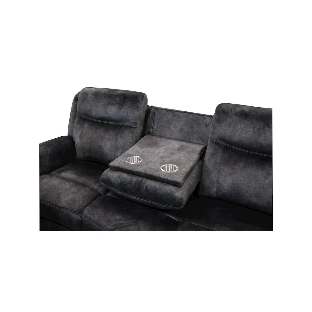 Park City 2-Piece Fabric Power Living Room Set, Slate. Picture 9