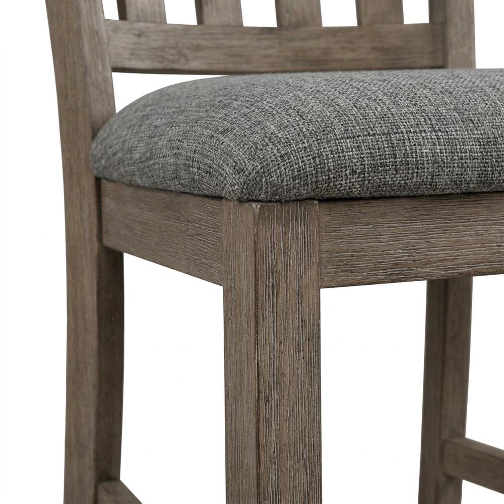 Solid Wood Upholstered Dining Chair for Kitchen and Dining Room, Brown, Set of 2. Picture 6