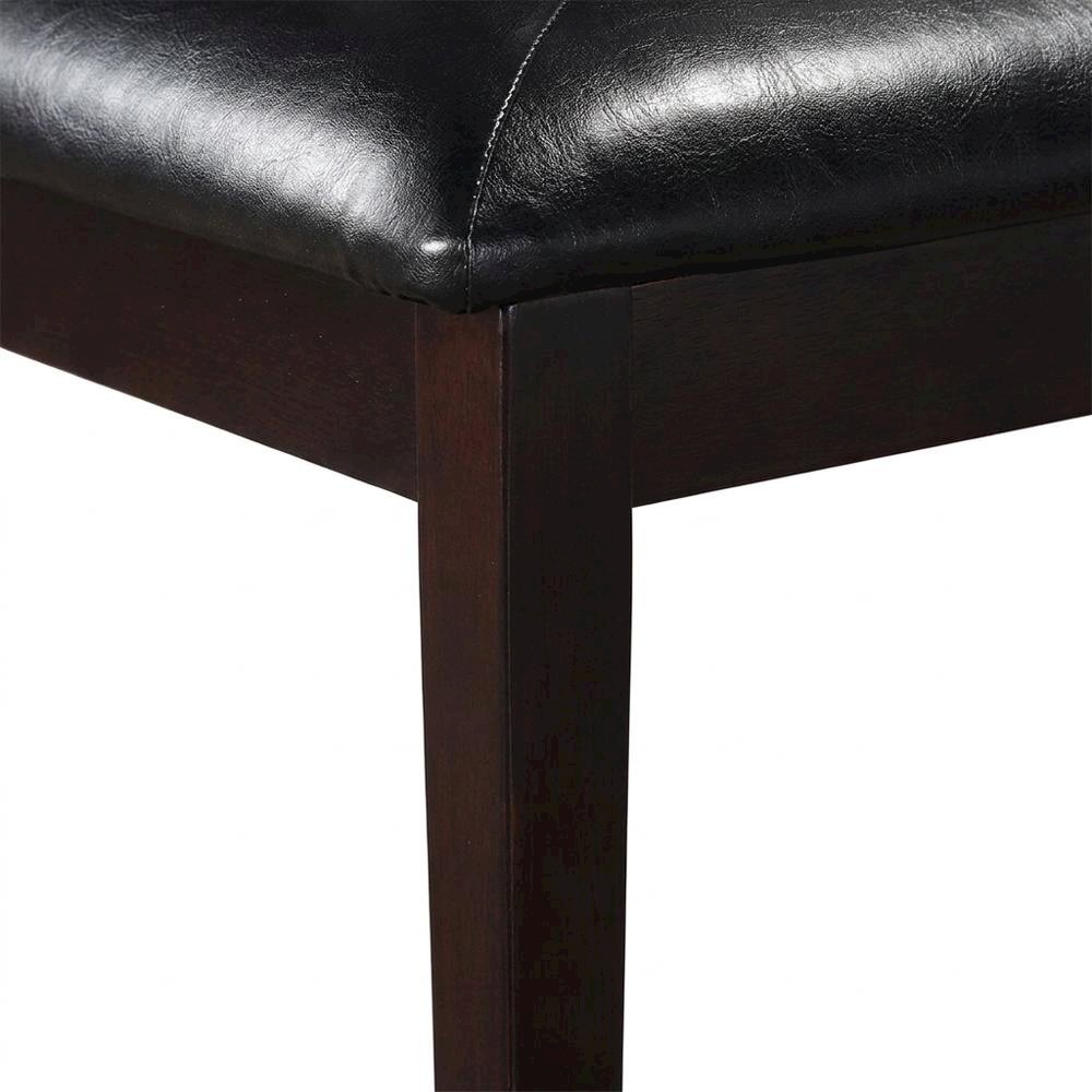 Solid Wood Upholstered Dining Chairs, Ebony, Set of 6. Picture 6