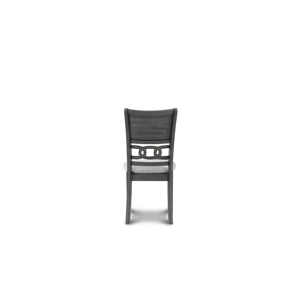 Gia 5-Piece 60" Wood Rectangle Dining Set with 4 Chairs in Gray. Picture 5