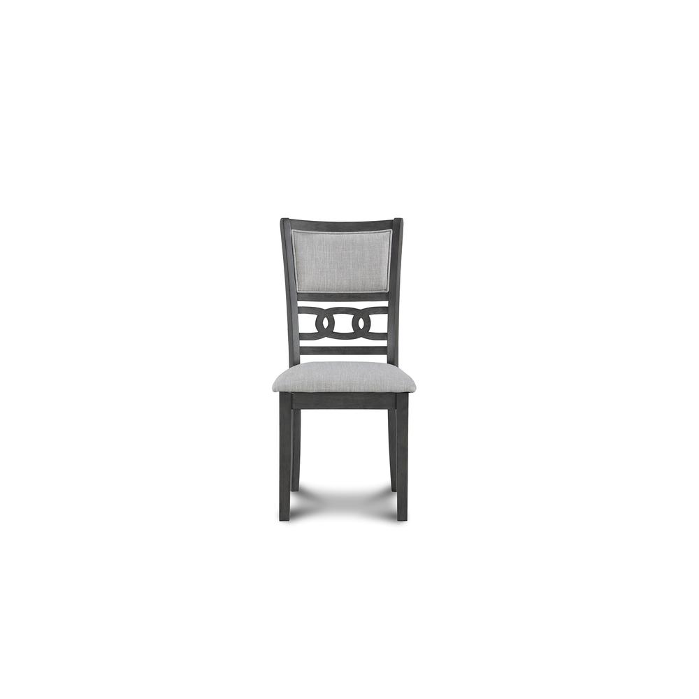 Gia 5-Piece 60" Wood Rectangle Dining Set with 4 Chairs in Gray. Picture 3