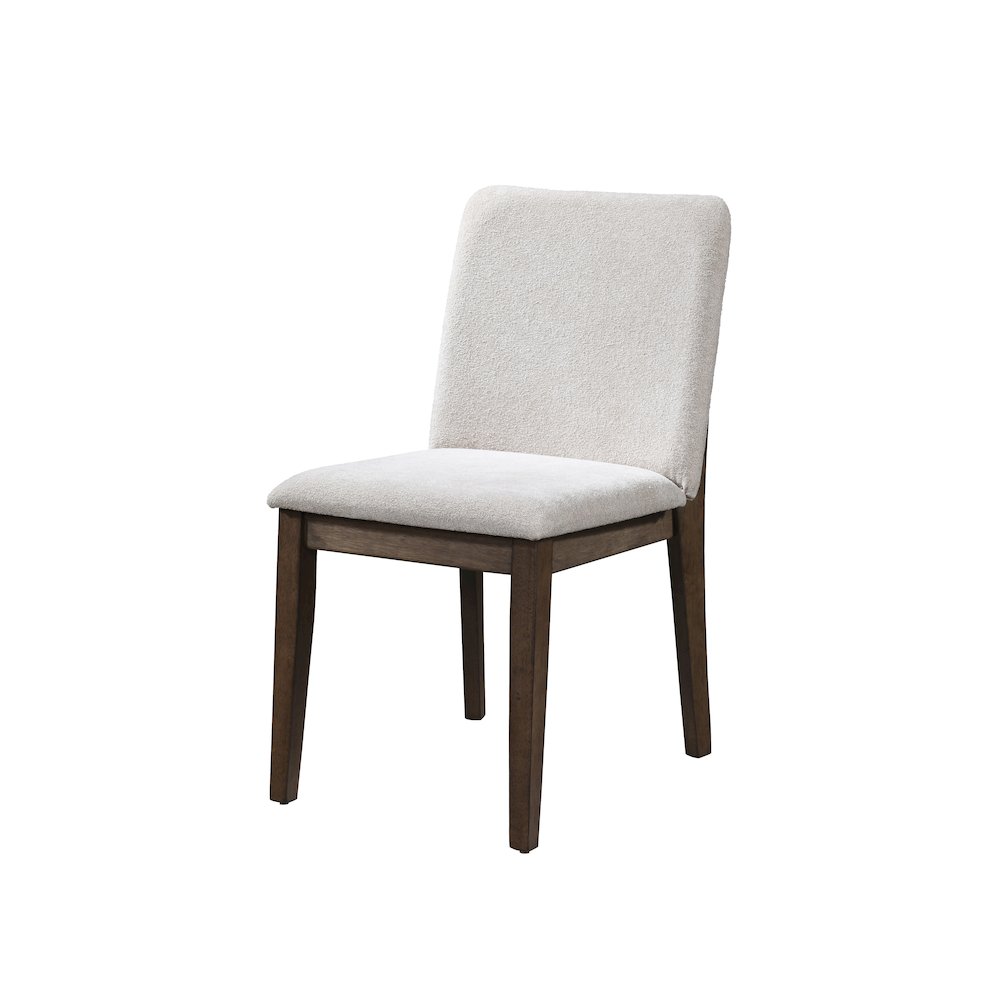 Kody Fabric Upholstered Dining Chair in Beige (Set of 2). Picture 2
