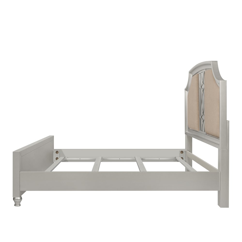 Reflections 5-Pc Wood Queen Bedroom Set (B/Dr/Mr/2Ns), Silver. Picture 5