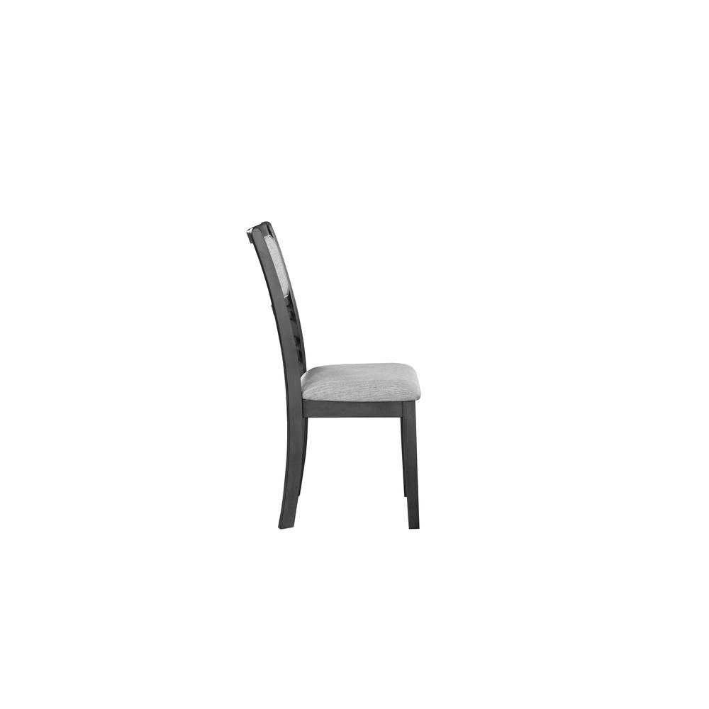 Gia 5-Piece 60" Wood Rectangle Dining Set with 4 Chairs in Gray. Picture 4