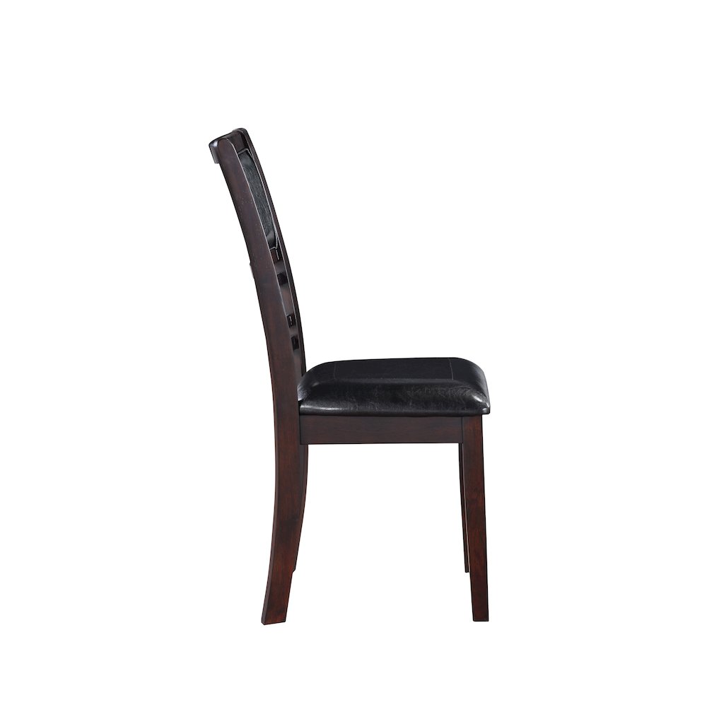 Gia 5-Piece 60" Wood Rectangular Dining Set with 4 Chairs in Ebony. Picture 3
