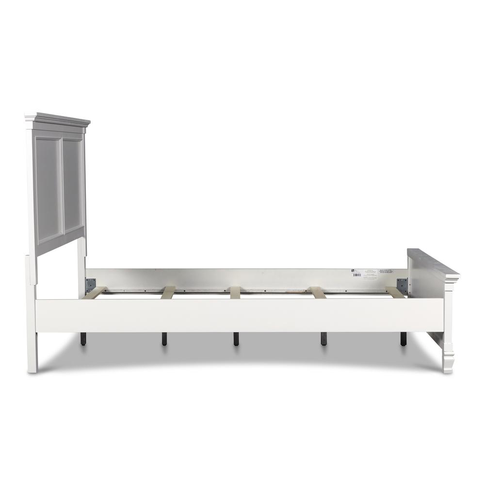 Furniture Tamarack Solid Wood California King Panel Bed in White. Picture 4