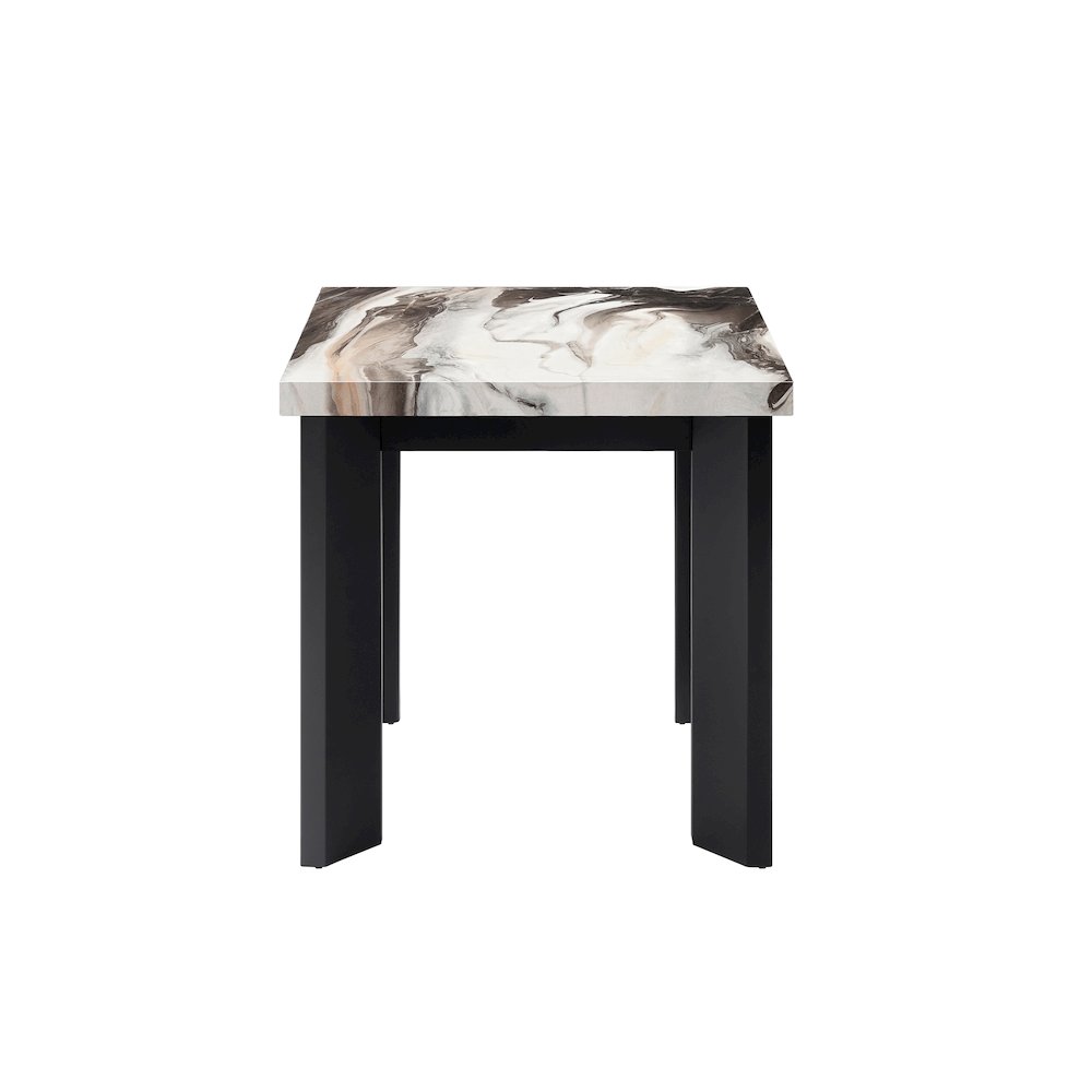 Strata 3-Piece Wood Occasional Table Set in Brown/White. Picture 10