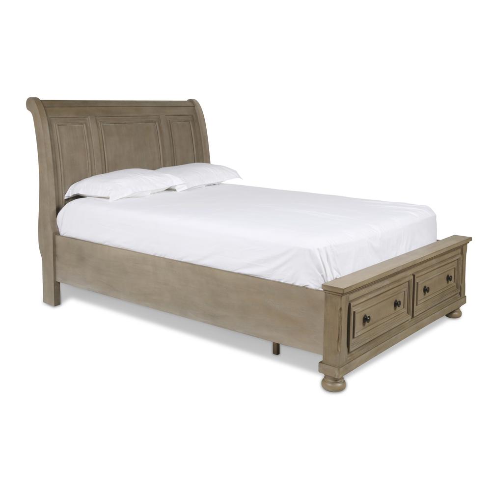 Furniture Allegra Solid Wood California King Bed in Pewter. Picture 2