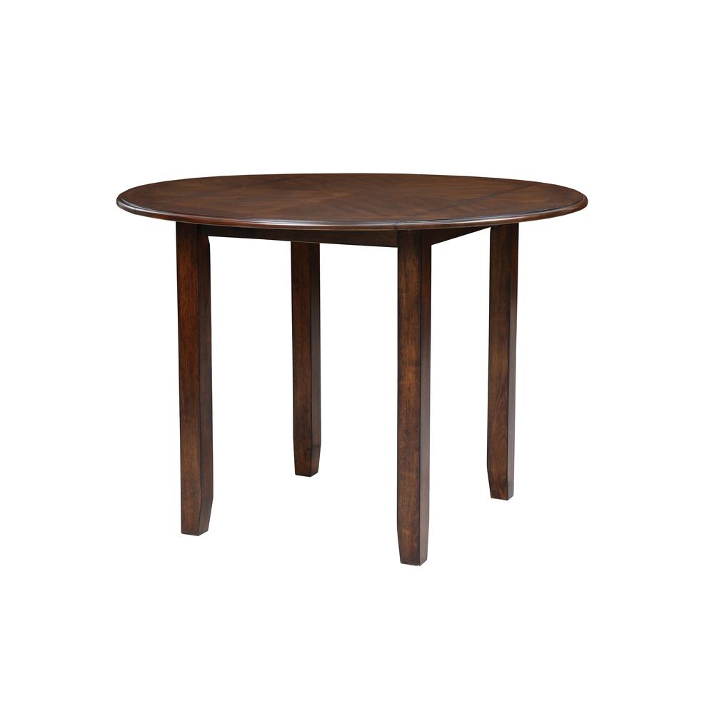 Gia 3-Piece 42" Wood Round Dining Set with 2 Chairs in Cherry. Picture 3